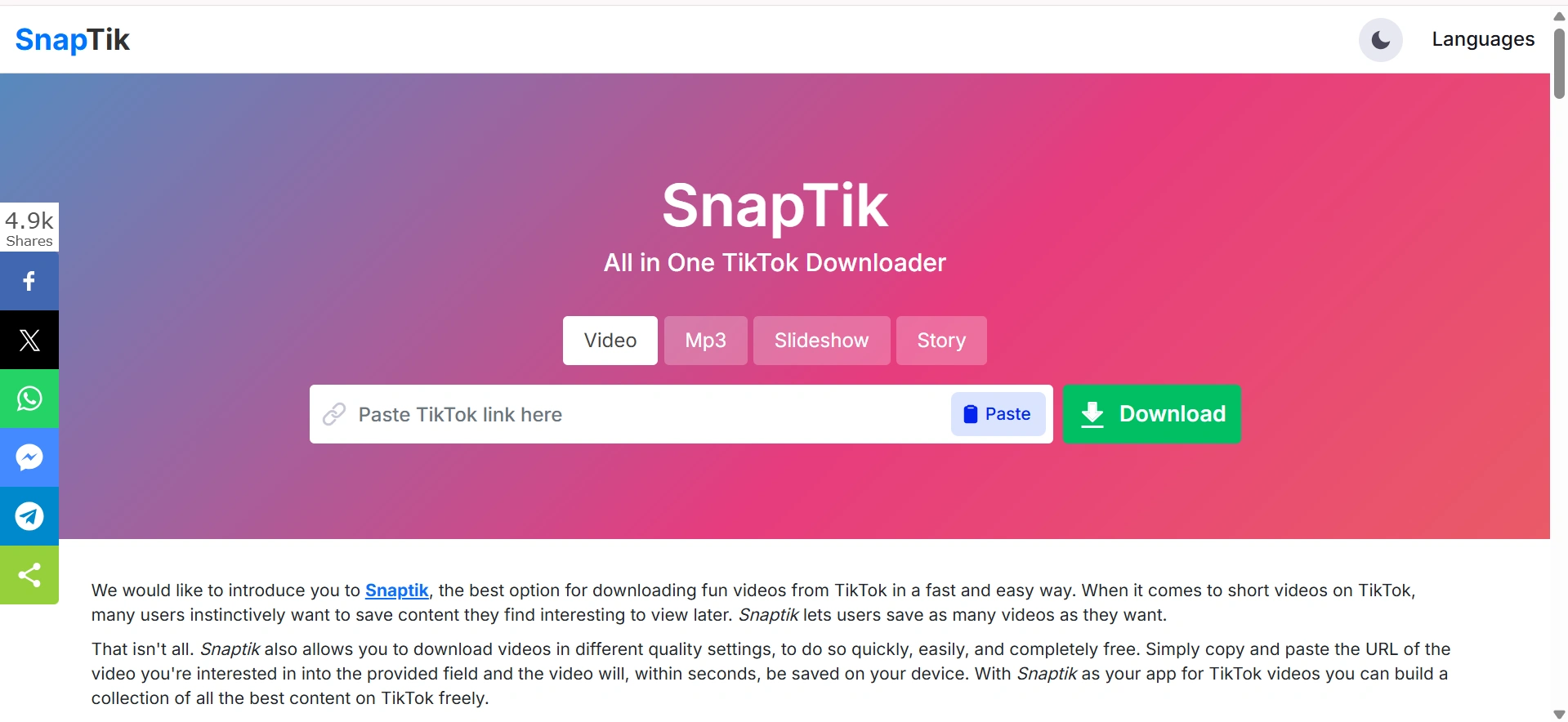 Snaptik dan Cara Download TikTok Live Video dengan Mudah dan Aman