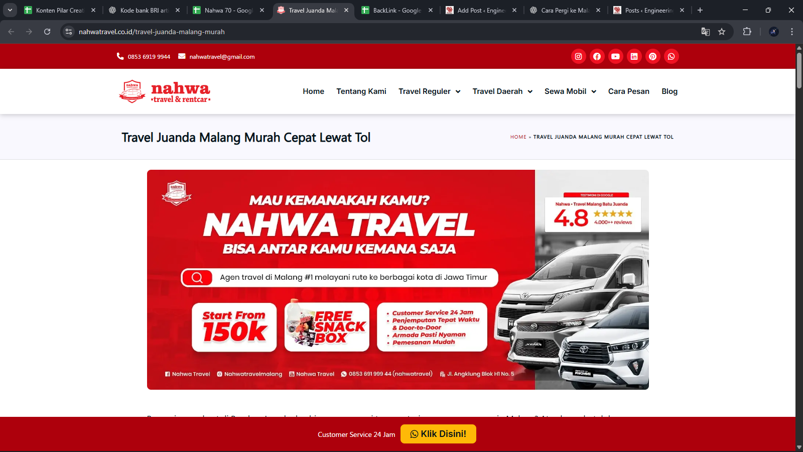 Travel Juanda Malang